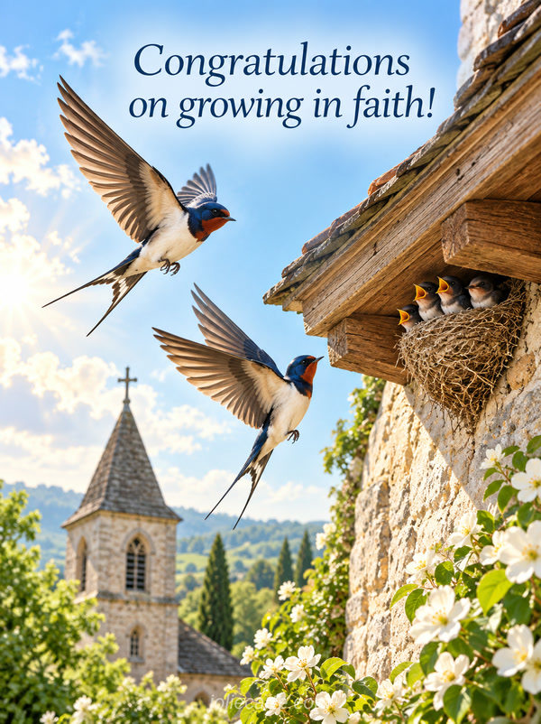 Congratulations on growing in faith! - Image