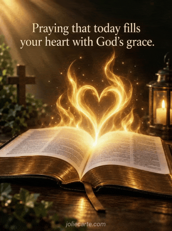 Praying that today fills your heart with God's grace. - GIF