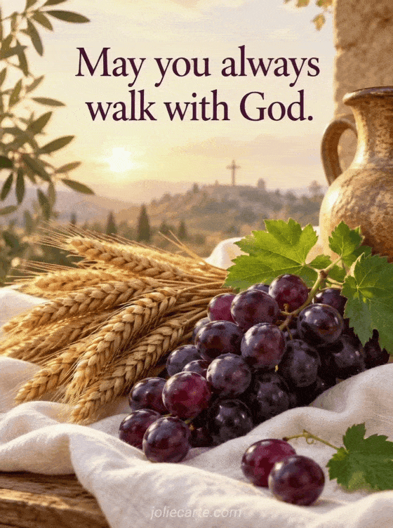 May you always walk with God. - GIF