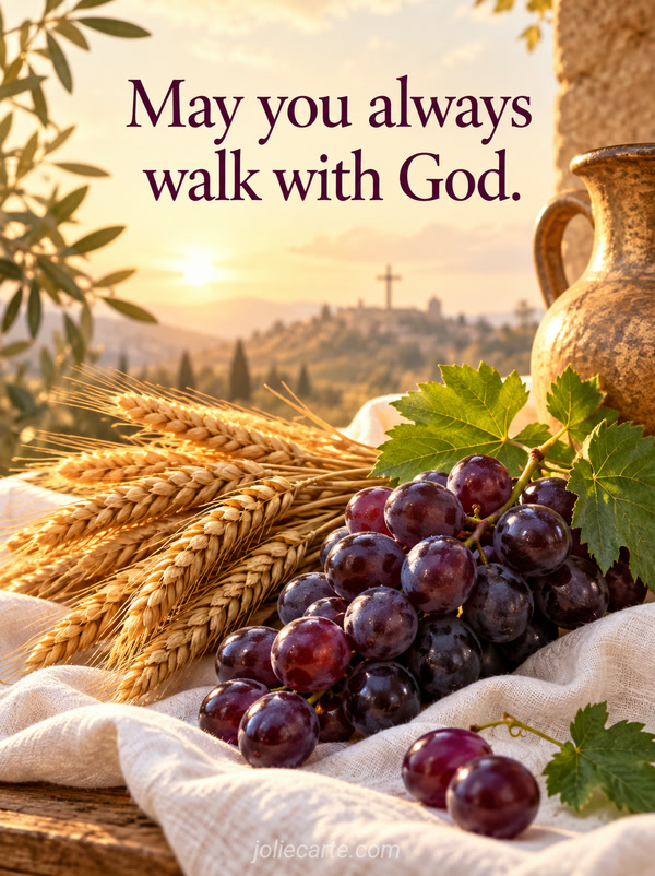 May you always walk with God. - Image