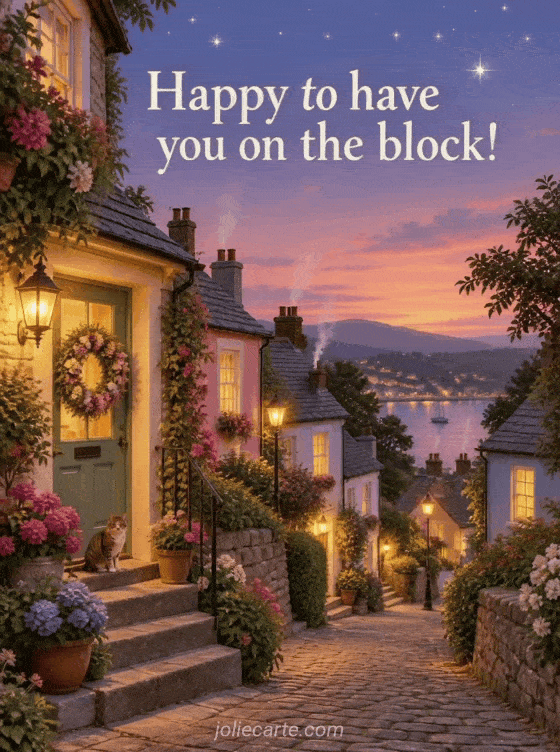 Happy to have you on the block! - GIF