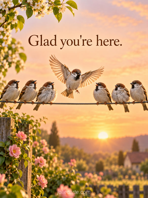 Glad you're here. - Image