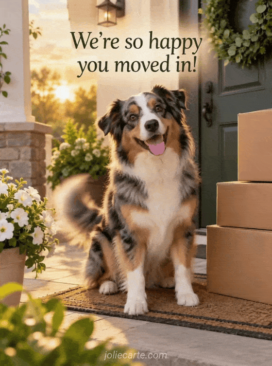 We're so happy you moved in! - GIF