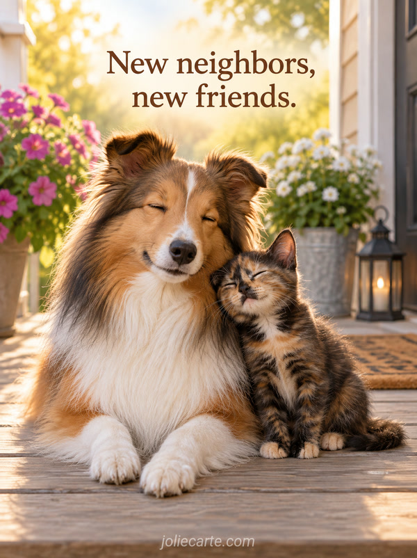 New neighbors, new friends. - Image