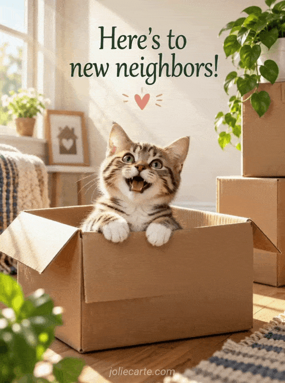 Here's to new neighbors! - GIF