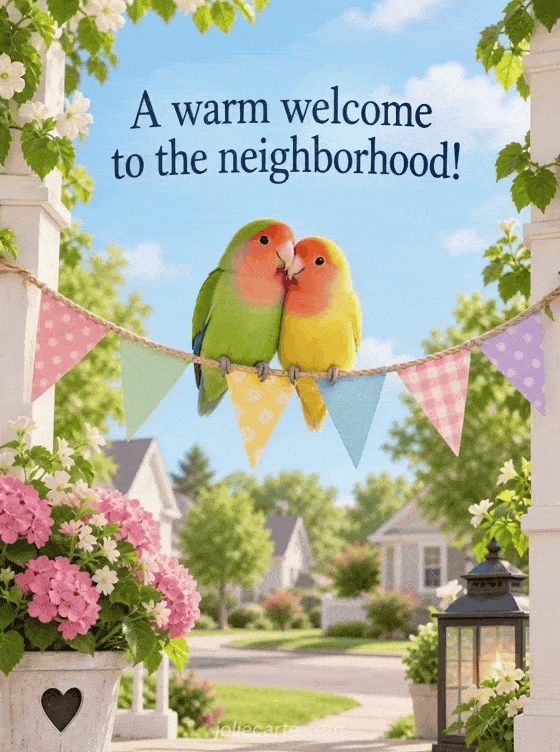 A warm welcome to the neighborhood! - GIF