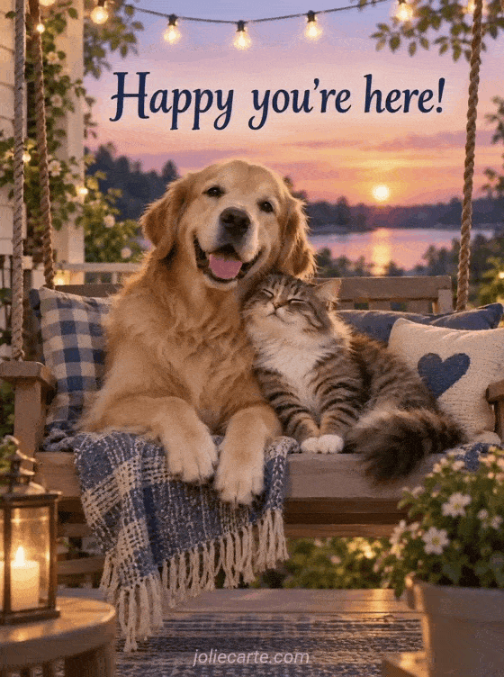 Happy you're here! - GIF