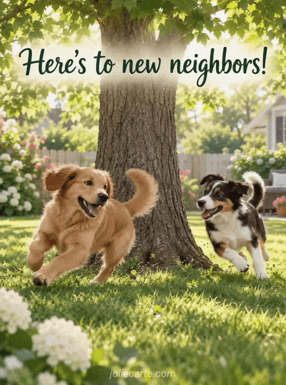 Here's to new neighbors! - GIF