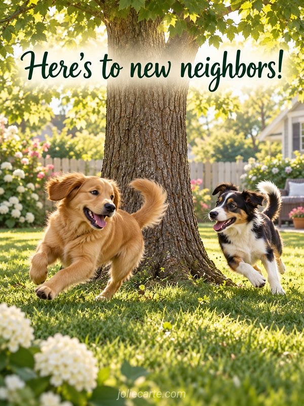 Here's to new neighbors! - Image