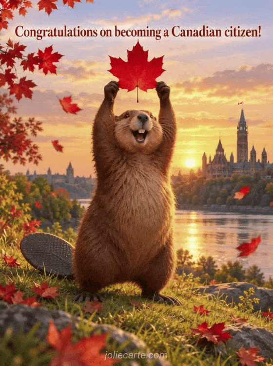 Congratulations on becoming a Canadian citizen! - GIF