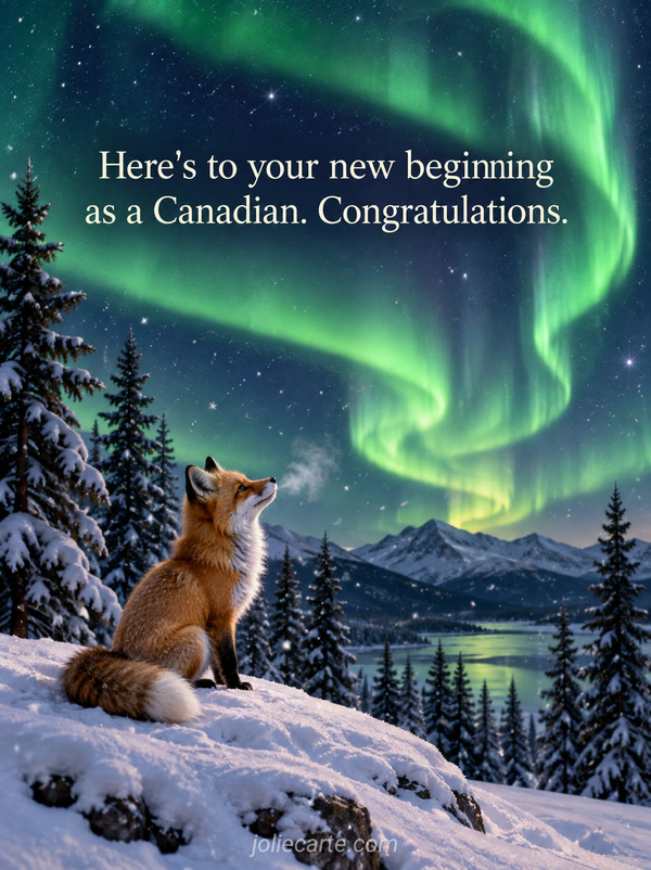 Here's to your new beginning as a Canadian. Congratulations. - Image