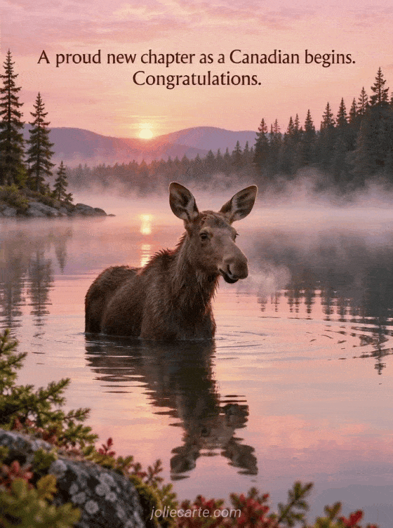 A proud new chapter as a Canadian begins. Congratulations. - GIF