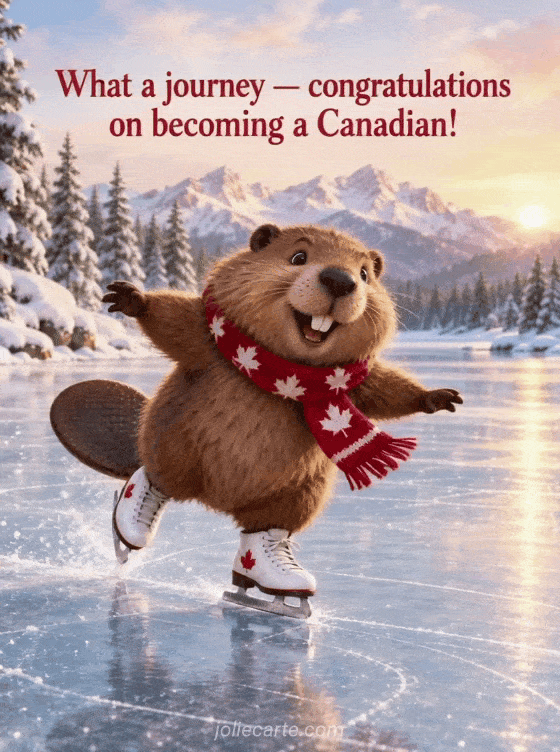 What a journey — congratulations on becoming a Canadian! - GIF