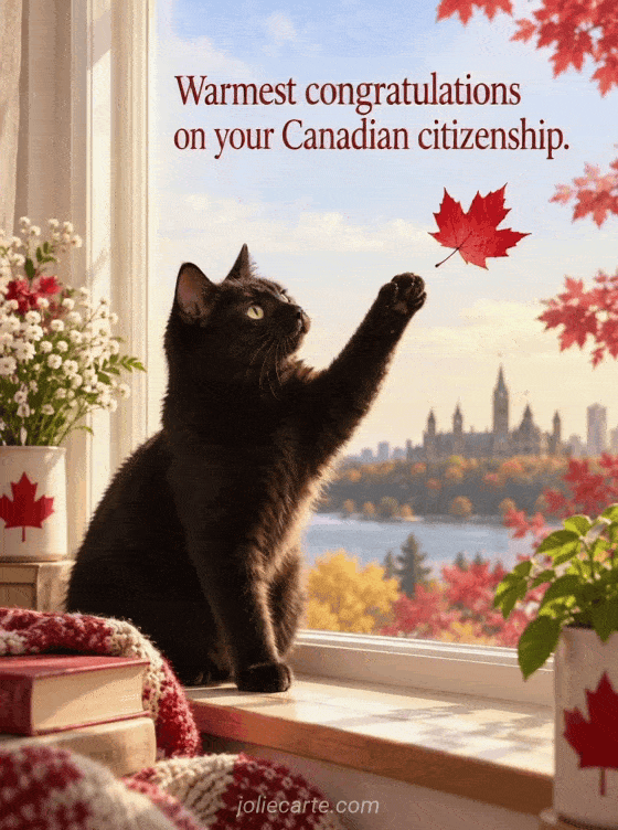 Warmest congratulations on your Canadian citizenship. - GIF