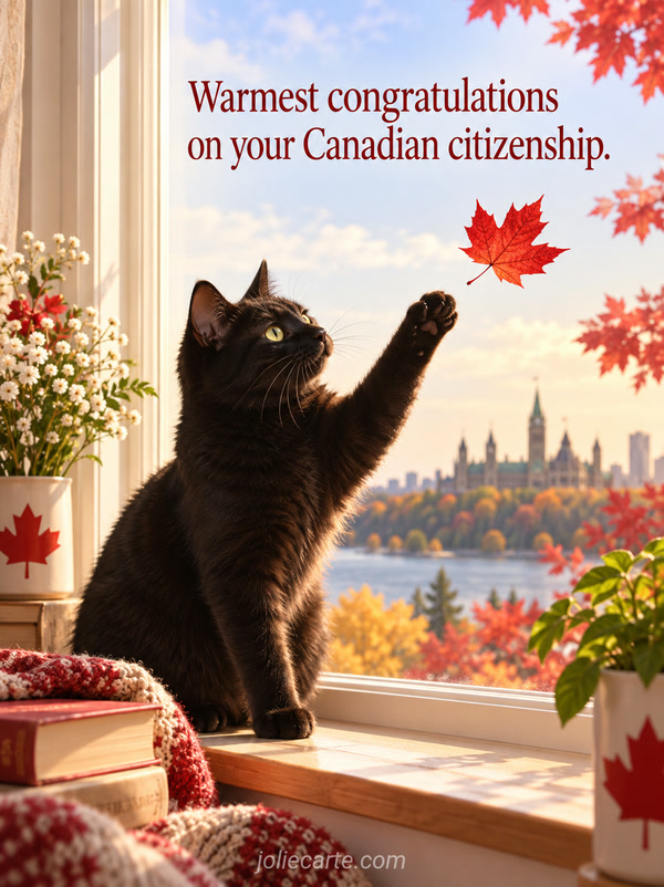 Warmest congratulations on your Canadian citizenship. - Image