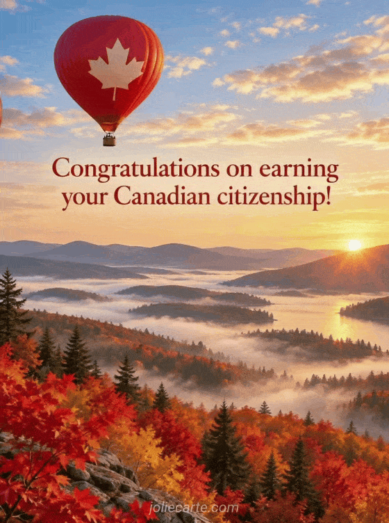 Congratulations on earning your Canadian citizenship! - GIF