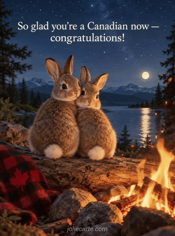 So glad you're a Canadian now — congratulations! - GIF
