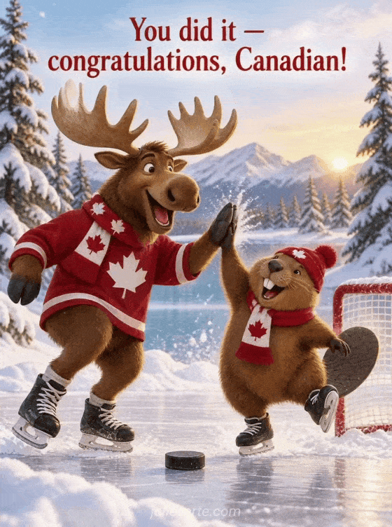 You did it — congratulations, Canadian! - GIF