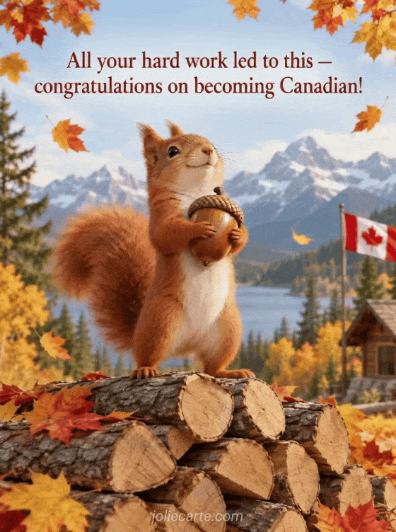 All your hard work led to this — congratulations on becoming Canadian! - GIF
