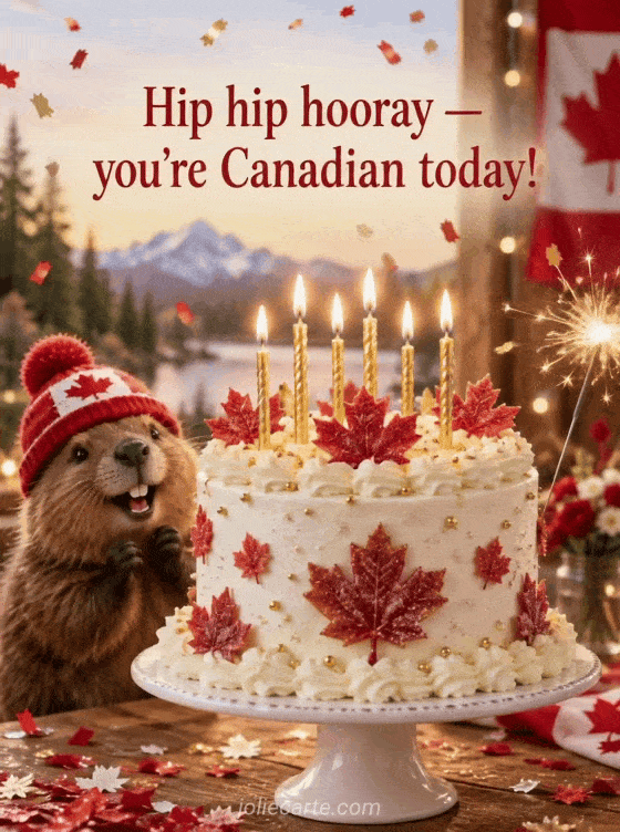 Hip hip hooray — you're Canadian today! - GIF