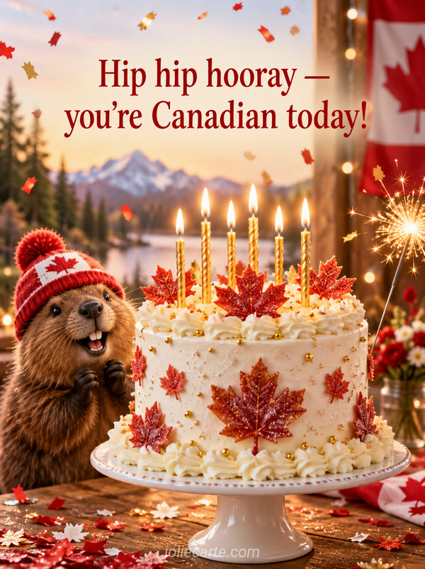 Hip hip hooray — you're Canadian today! - Image
