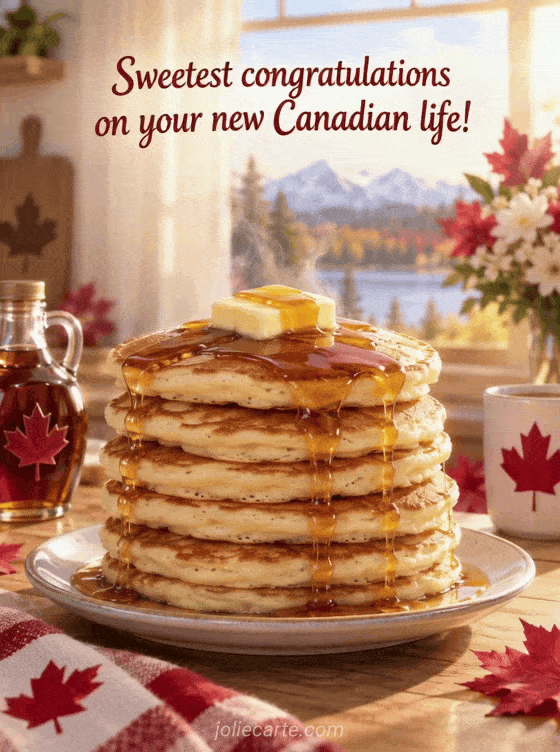 Sweetest congratulations on your new Canadian life! - GIF