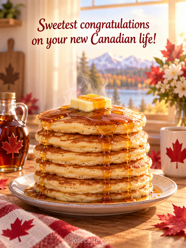 Sweetest congratulations on your new Canadian life! - Image