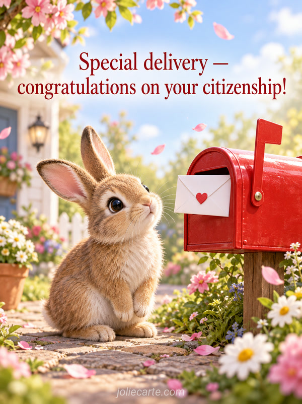 Special delivery — congratulations on your citizenship! - Image