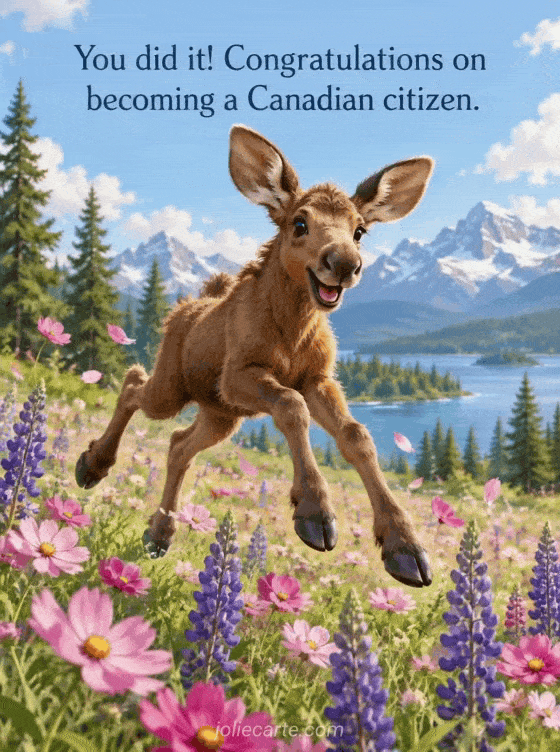 You did it! Congratulations on becoming a Canadian citizen. - GIF