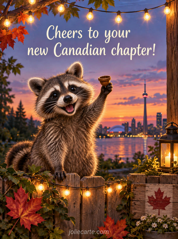 Cheers to your new Canadian chapter! - Image