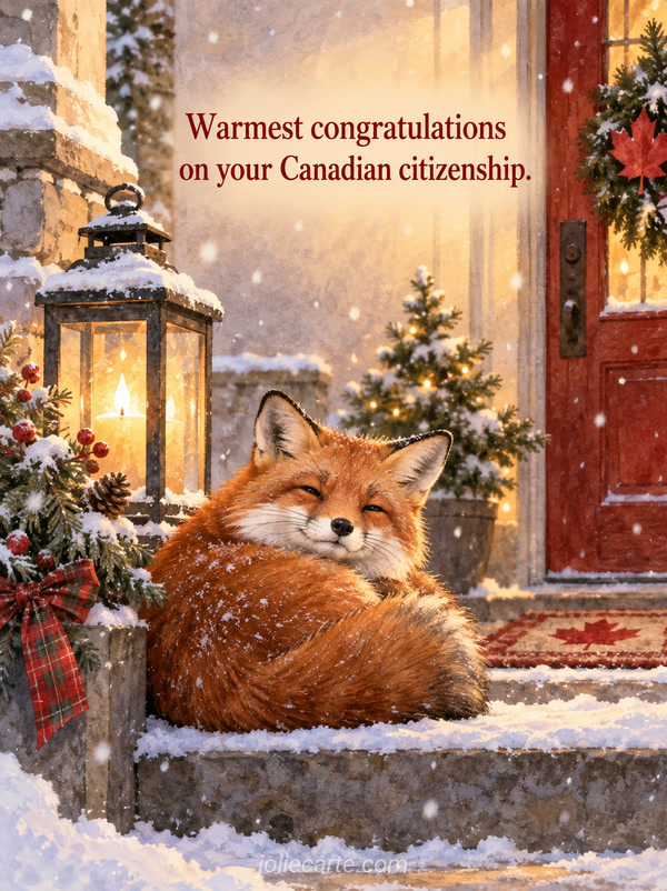 Warmest congratulations on your Canadian citizenship. - Image