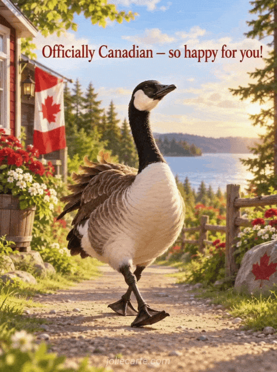 Officially Canadian — so happy for you! - GIF