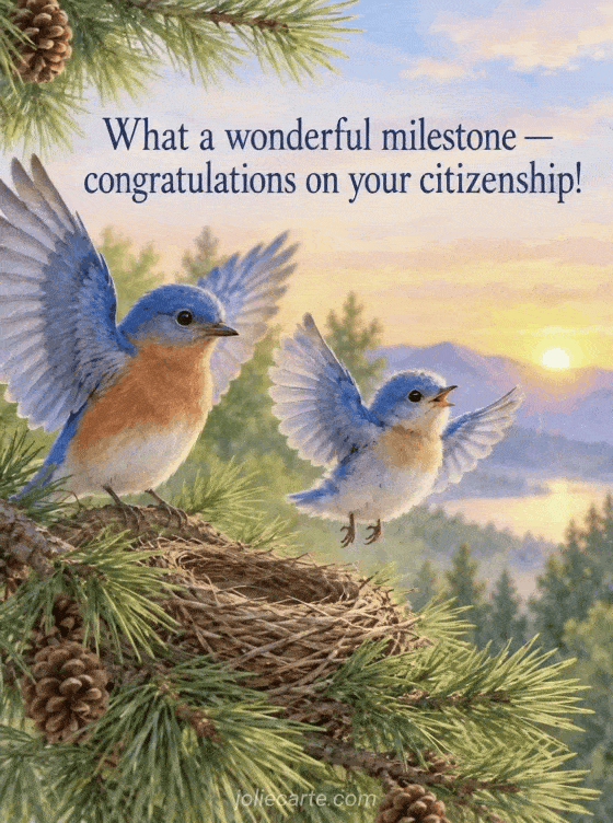 What a wonderful milestone — congratulations on your citizenship! - GIF