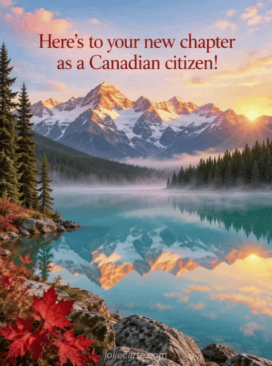 Here's to your new chapter as a Canadian citizen! - GIF