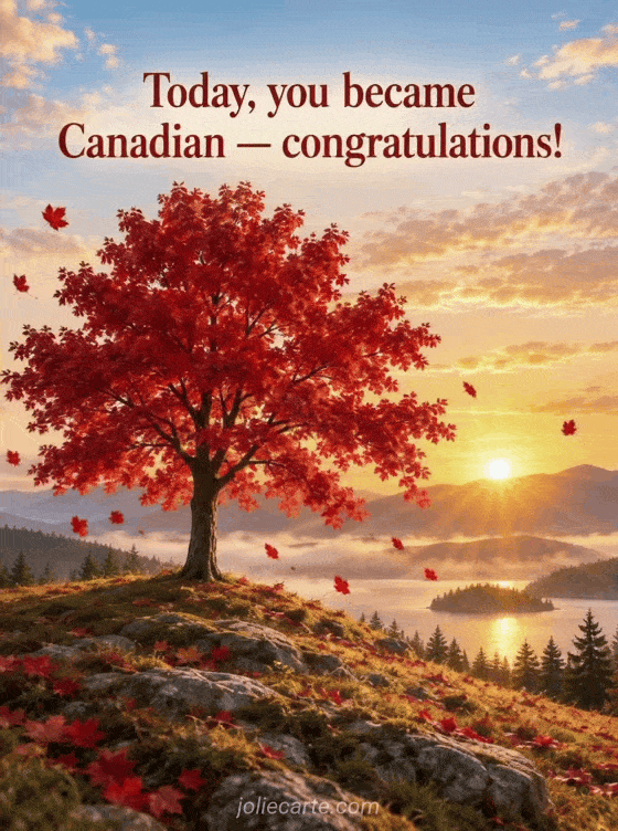Today, you became Canadian — congratulations! - GIF