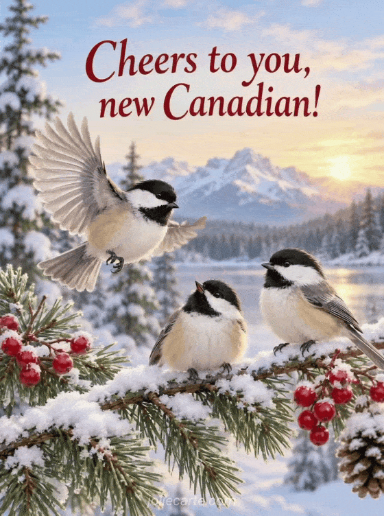 Cheers to you, new Canadian! - GIF