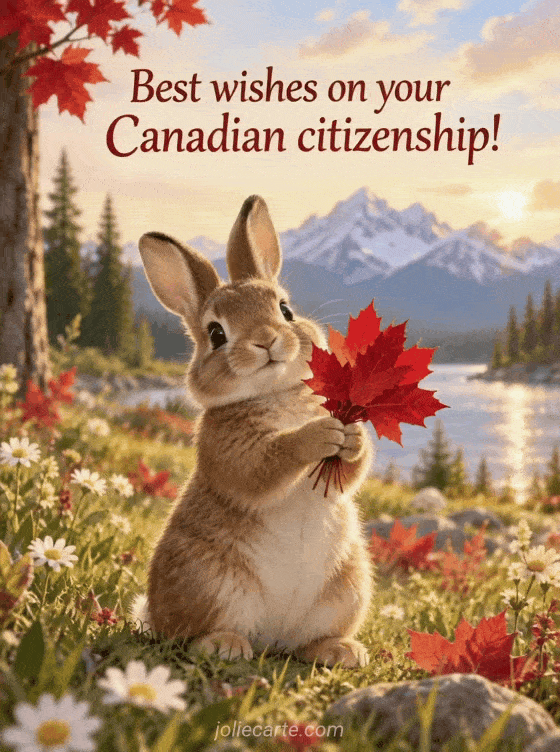 Best wishes on your Canadian citizenship! - GIF