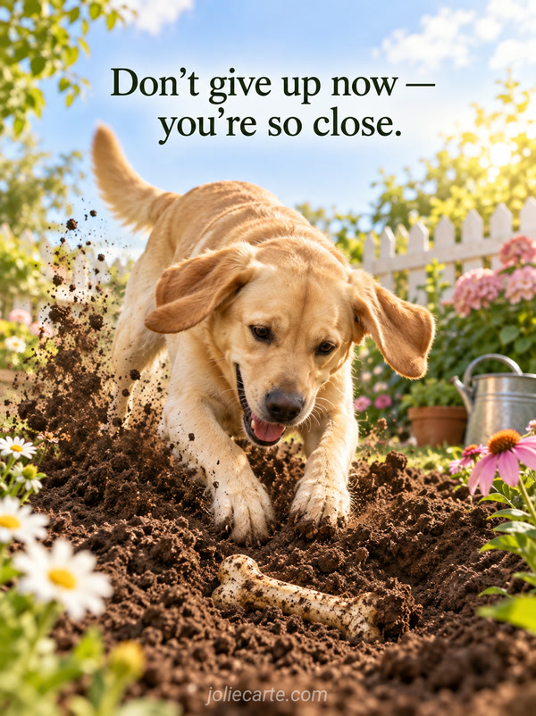 Don't give up now — you're so close. - Image