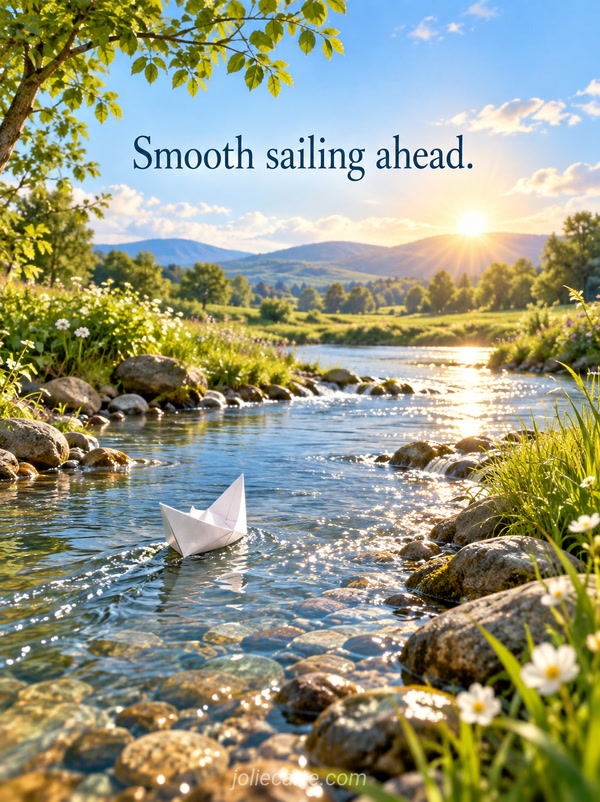 Smooth sailing ahead. - Image