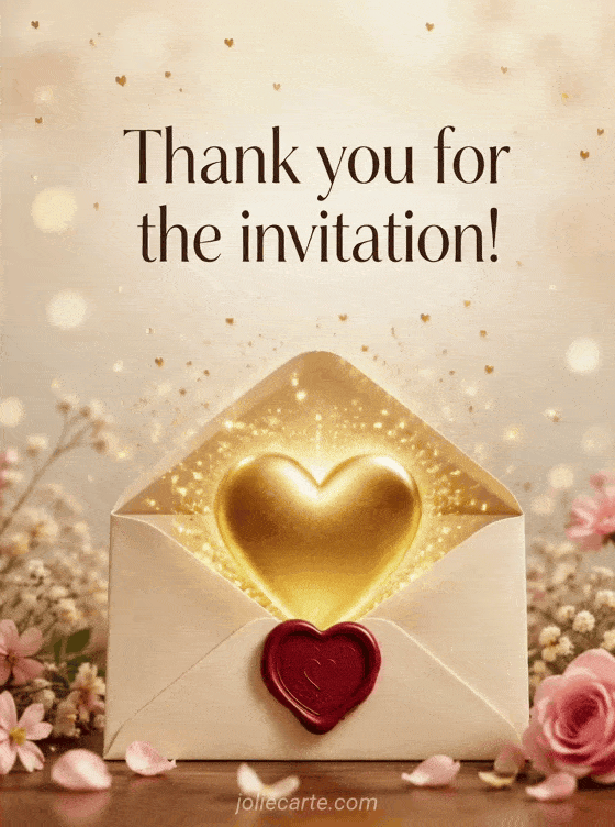 Thank you for the invitation! - GIF