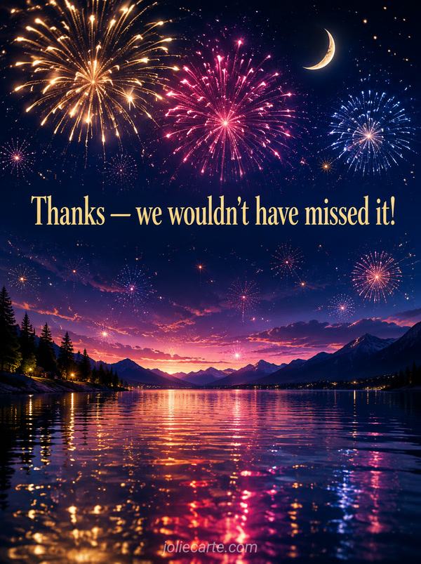 Thanks — we wouldn't have missed it! - Image