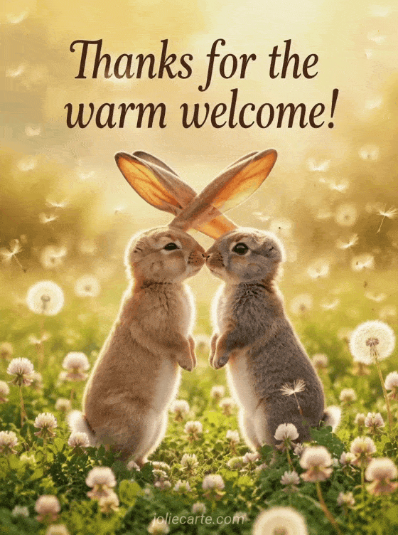 Thanks for the warm welcome! - GIF