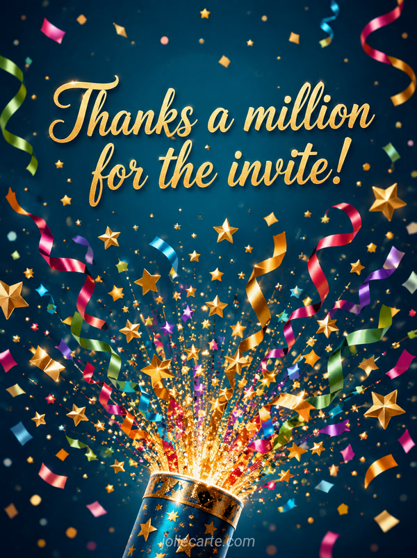 Thanks a million for the invite! - Image