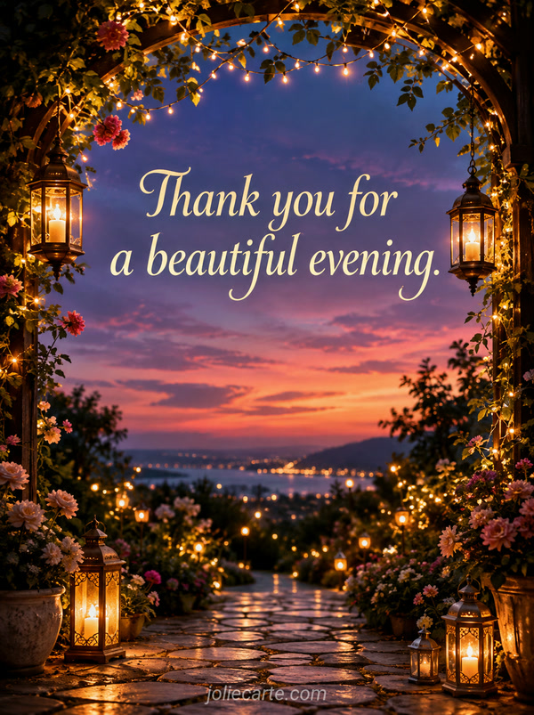 Thank you for a beautiful evening. - Image