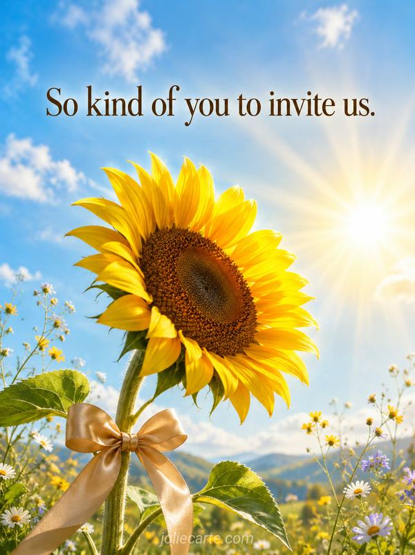 So kind of you to invite us. - Image