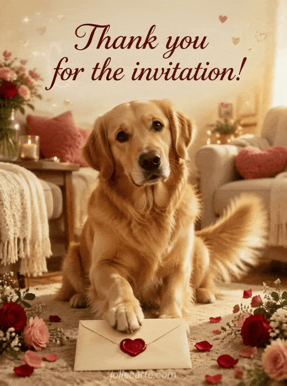 Thank you for the invitation! - GIF