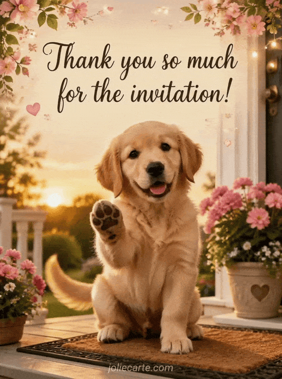 Thank you so much for the invitation! - GIF