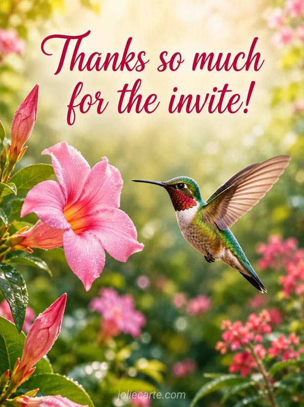 Thanks so much for the invite! - Image