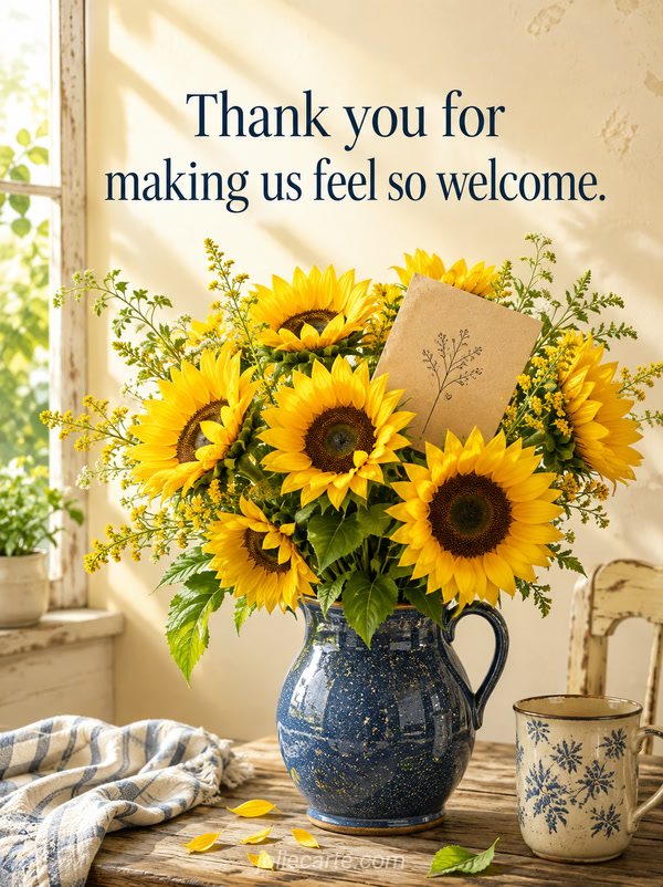 Thank you for making us feel so welcome. - Image