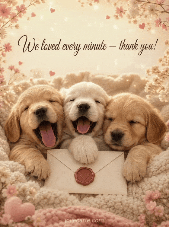 We loved every minute — thank you! - GIF